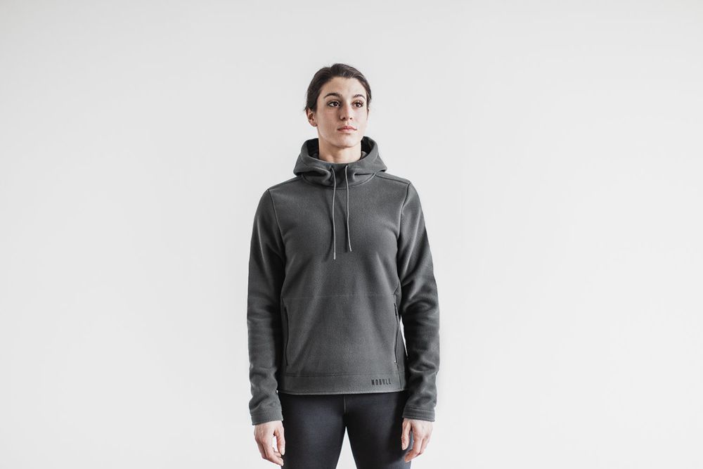 NOBULL Arctic Pullover Kapüşonlu Sweatshirt Bayan - Koyu Gri - Turkiye (VFG-254687)